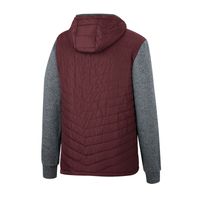 Men's Colosseum Maroon/Charcoal Arizona State Sun Devils Course Herringbone Full-Zip Hoodie