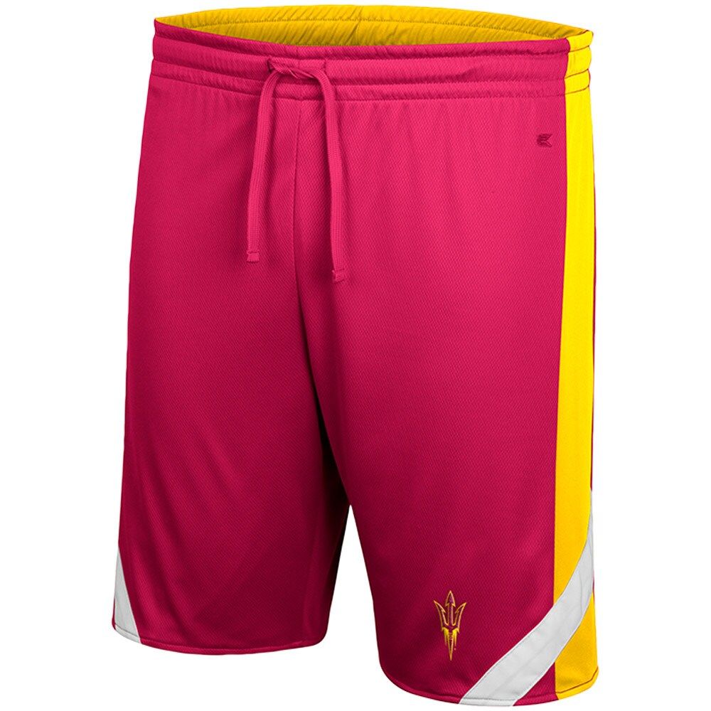 Men's Colosseum Maroon/Gold Arizona State Sun Devils Am I Wrong Reversible Shorts