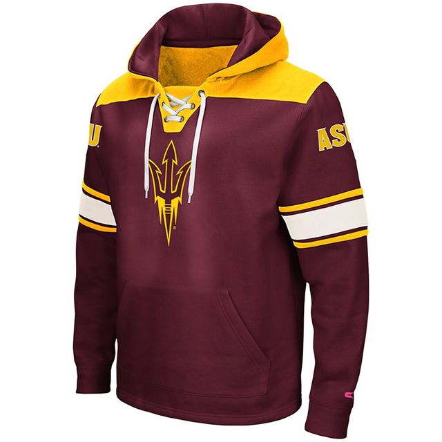 Sweat à capuche lacets Colosseum Maroon Arizona State Sun Devils 2.0 pour hommes