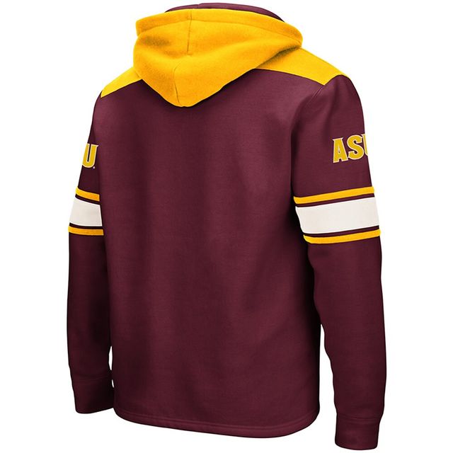 Sweat à capuche lacets Colosseum Maroon Arizona State Sun Devils 2.0 pour hommes