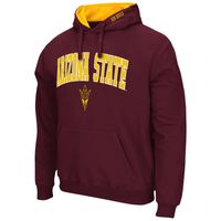 Men's Colosseum Maroon Arizona State Sun Devils Arch & Logo 3.0 Pullover Hoodie