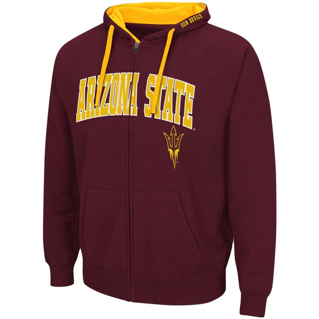 Sweat à capuche zippé Colosseum Arizona State Sun Devils Big & Tall pour homme