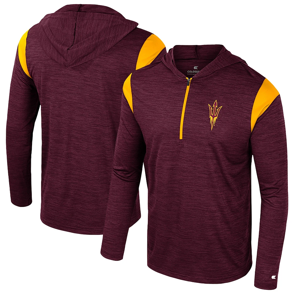 Coupe-vent à demi-zip Dozer pour homme Colosseum Maroon Arizona State Sun Devils