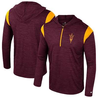 Men's Colosseum Maroon Arizona State Sun Devils Dozer Half-Zip Windshirt