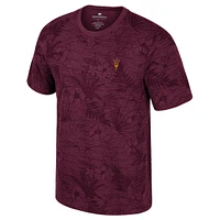 T-shirt à imprimé floral pour homme Colosseum Maroon Arizona State Sun Devils