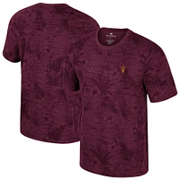 T-shirt à imprimé floral pour homme Colosseum Maroon Arizona State Sun Devils