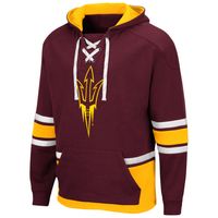 Men's Colosseum Maroon Arizona State Sun Devils Lace Up 3.0 Pullover Hoodie