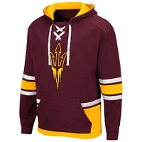 Chandail à capuchon Colosseum Maroon Arizona State Sun Devils lacets 3.0 pour hommes