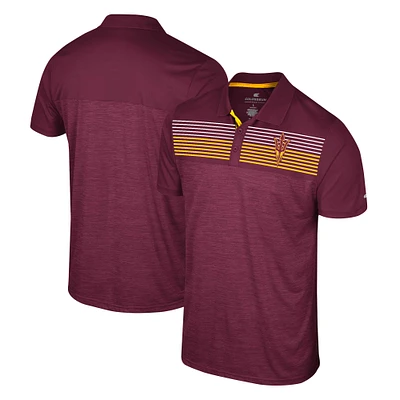 Men's Colosseum Maroon Arizona State Sun Devils Langmore Polo