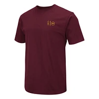 T-shirt d'appréciation militaire Colosseum Maroon Arizona State Sun Devils OHT pour homme