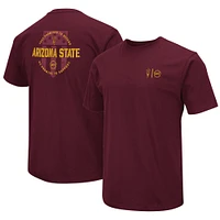 T-shirt d'appréciation militaire Colosseum Maroon Arizona State Sun Devils OHT pour homme