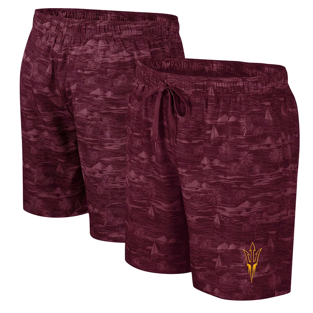 Short de bain Colosseum marron Arizona State Sun Devils Ozark pour hommes