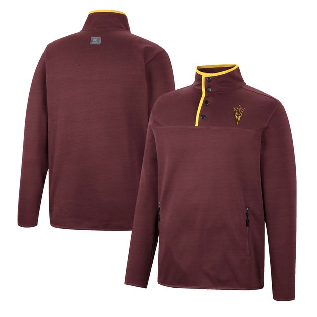 Veste Colosseum Maroon Arizona State Sun Devils Rebound Quarter-Snap pour homme