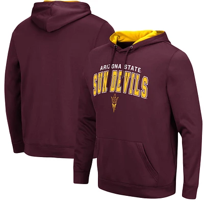 Men's Colosseum Maroon Arizona State Sun Devils Resistance Pullover Hoodie