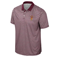 Men's Colosseum Maroon Arizona State Sun Devils Striped Polo