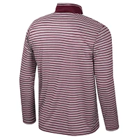 Haut rayé à glissière quart de tour pour homme Colosseum Maroon Arizona State Sun Devils