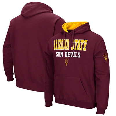 Men's Colosseum Maroon Arizona State Sun Devils Sunrise Pullover Hoodie