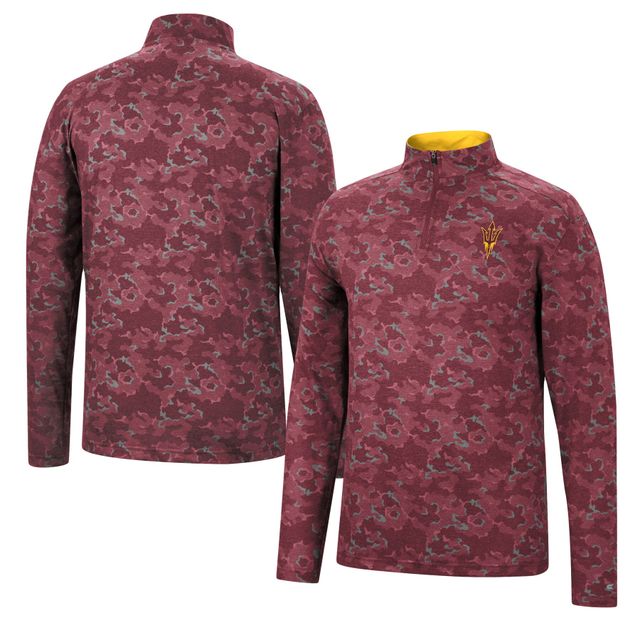 Veste Colosseum Maroon Arizona State Sun Devils Tivo Quarter-Zip pour homme