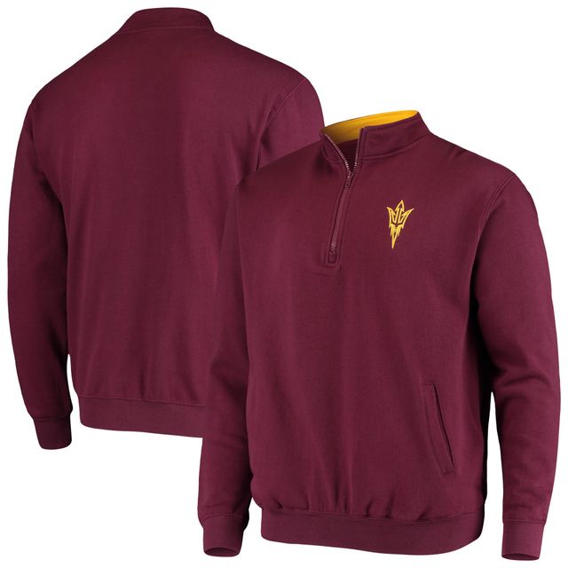 Veste Colosseum Maroon Arizona State Sun Devils Tortugas Logo Quarter-Zip pour homme