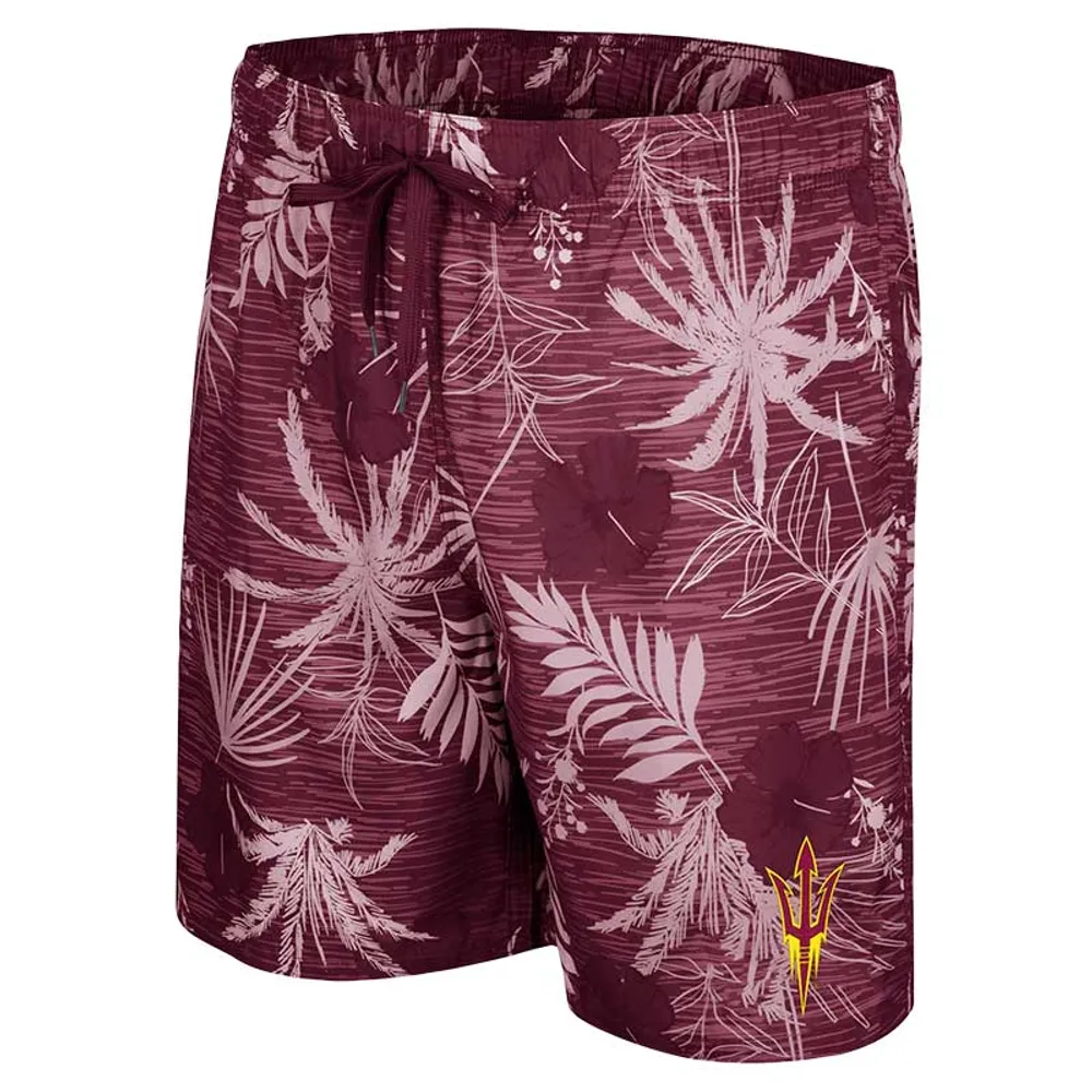 Men's Colosseum Maroon Arizona State Sun Devils What Else is New Swim Shorts