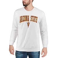 Colosseum White Arizona State Sun Devils Arch & Logo Crew Neck Sweat-shirt pour homme