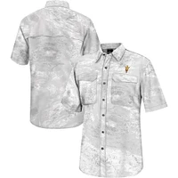 Colosseum White Arizona State Sun Devils Realtree Aspect Charter Chemise de pêche à boutons complets pour homme