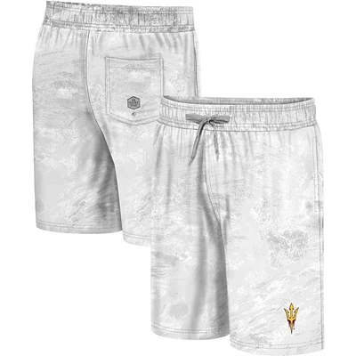 Men's Colosseum White Arizona State Sun Devils Realtree Aspect Ohana Swim Shorts