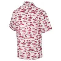 Chemise boutonnée Colosseum pour homme, blanc, Arizona State Sun Devils Spontaneous is Romantic Camp