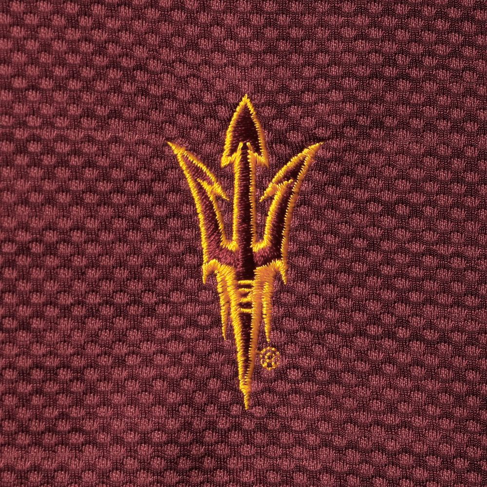 Men's Columbia Golf Maroon Arizona State Sun Devils Scorecard Quarter-Zip Jacket