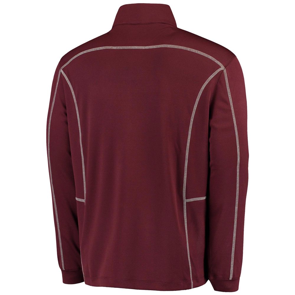 Men's Columbia Golf Maroon Arizona State Sun Devils Shotgun Omni-Wick Quarter-Zip Pullover Jacket