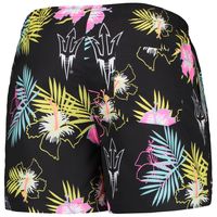 Men's FOCO Black Arizona State Sun Devils Neon Floral Swim Trunks