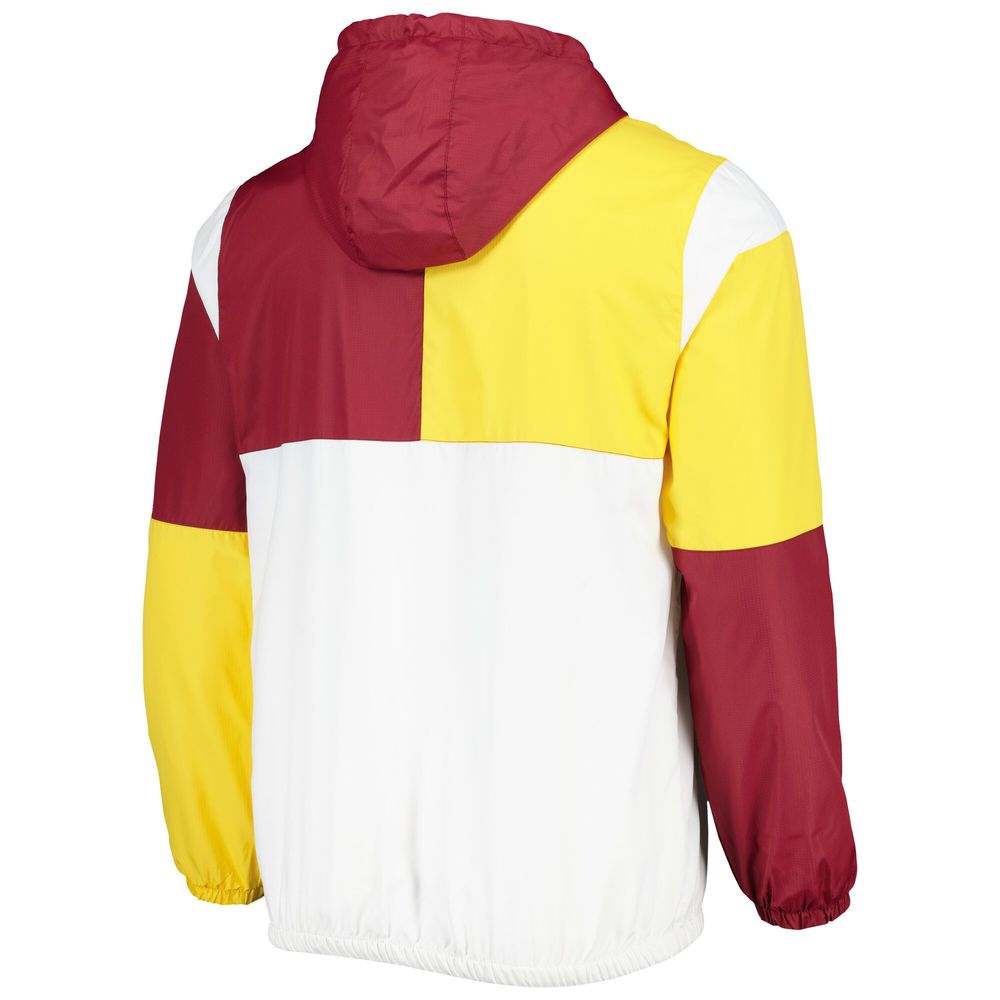 Men's G-III Sports by Carl Banks White/Maroon Arizona State Sun Devils Fair Catch Half-Zip Anorak Jacket