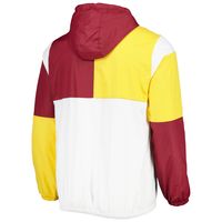 Men's G-III Sports by Carl Banks White/Maroon Arizona State Sun Devils Fair Catch Half-Zip Anorak Jacket