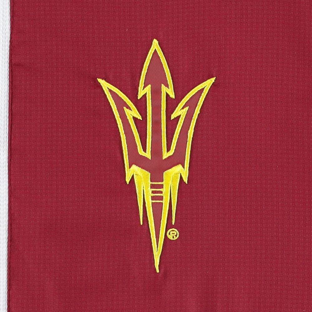 Men's G-III Sports by Carl Banks White/Maroon Arizona State Sun Devils Fair Catch Half-Zip Anorak Jacket