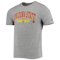 T-shirt en jersey recyclé pour hommes League Collegiate Wear gris chiné Arizona State Sun Devils Upperclassman Reclaim