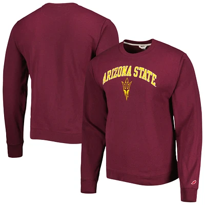 Men's League Collegiate Wear Maroon Arizona State Sun Devils 1965 Arch Essential Lightweight Pullover Sweatshirt