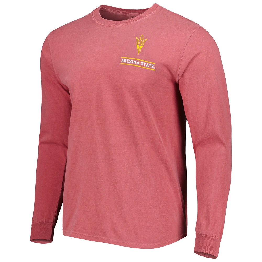 Men's Maroon Arizona State Sun Devils Circle Campus Scene Long Sleeve T-Shirt