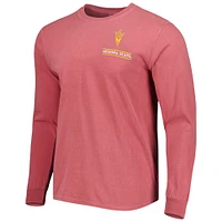 Men's Maroon Arizona State Sun Devils Circle Campus Scene Long Sleeve T-Shirt