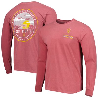 Men's Maroon Arizona State Sun Devils Circle Campus Scene Long Sleeve T-Shirt