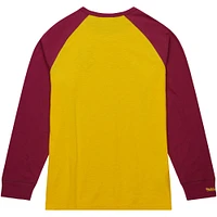 Men's Mitchell & Ness Gold Arizona State Sun Devils Legendary Slub Raglan Long Sleeve T-Shirt