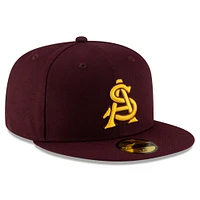Casquette ajustée 59FIFTY On-Field des Sun Devils de l'Arizona pour homme, couleur bordeaux, New Era