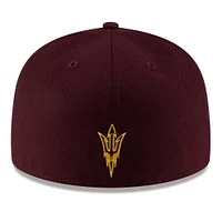 Casquette ajustée 59FIFTY On-Field des Sun Devils de l'Arizona pour homme, couleur bordeaux, New Era
