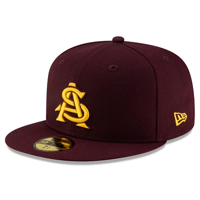 Casquette ajustée 59FIFTY On-Field des Sun Devils de l'Arizona pour homme, couleur bordeaux, New Era