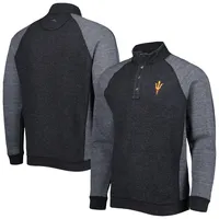 Tommy Bahama Black Arizona State Sun Devils Sport Scrimmage Snap Mock Neck Raglan Button-Up Jacket