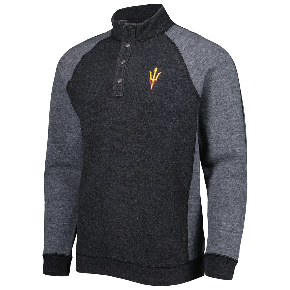 Tommy Bahama Black Arizona State Sun Devils Sport Scrimmage Snap Mock Neck Raglan Button-Up Jacket