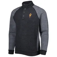 Tommy Bahama Black Arizona State Sun Devils Sport Scrimmage Snap Mock Neck Raglan Button-Up Jacket