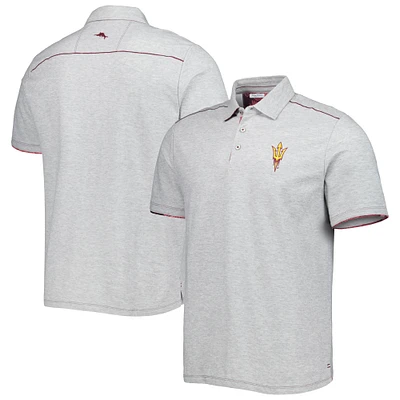 Polo Tommy Bahama gris chiné Arizona State Sun Devils IslandZone Tailgater pour homme