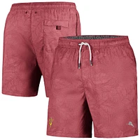 Men's Tommy Bahama Maroon Arizona State Sun Devils Naples Layered Leaves Swim Trunks