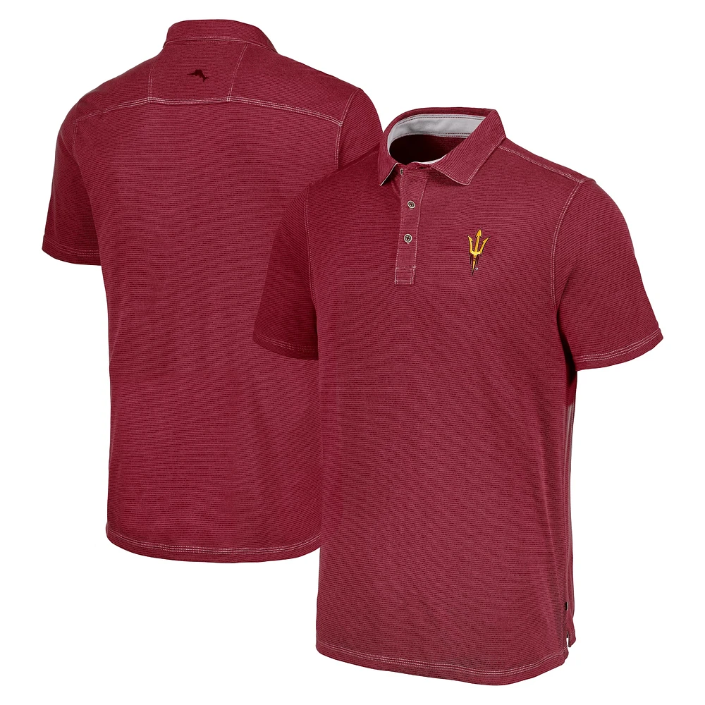 Men's Tommy Bahama Maroon Arizona State Sun Devils Paradiso Cove Polo