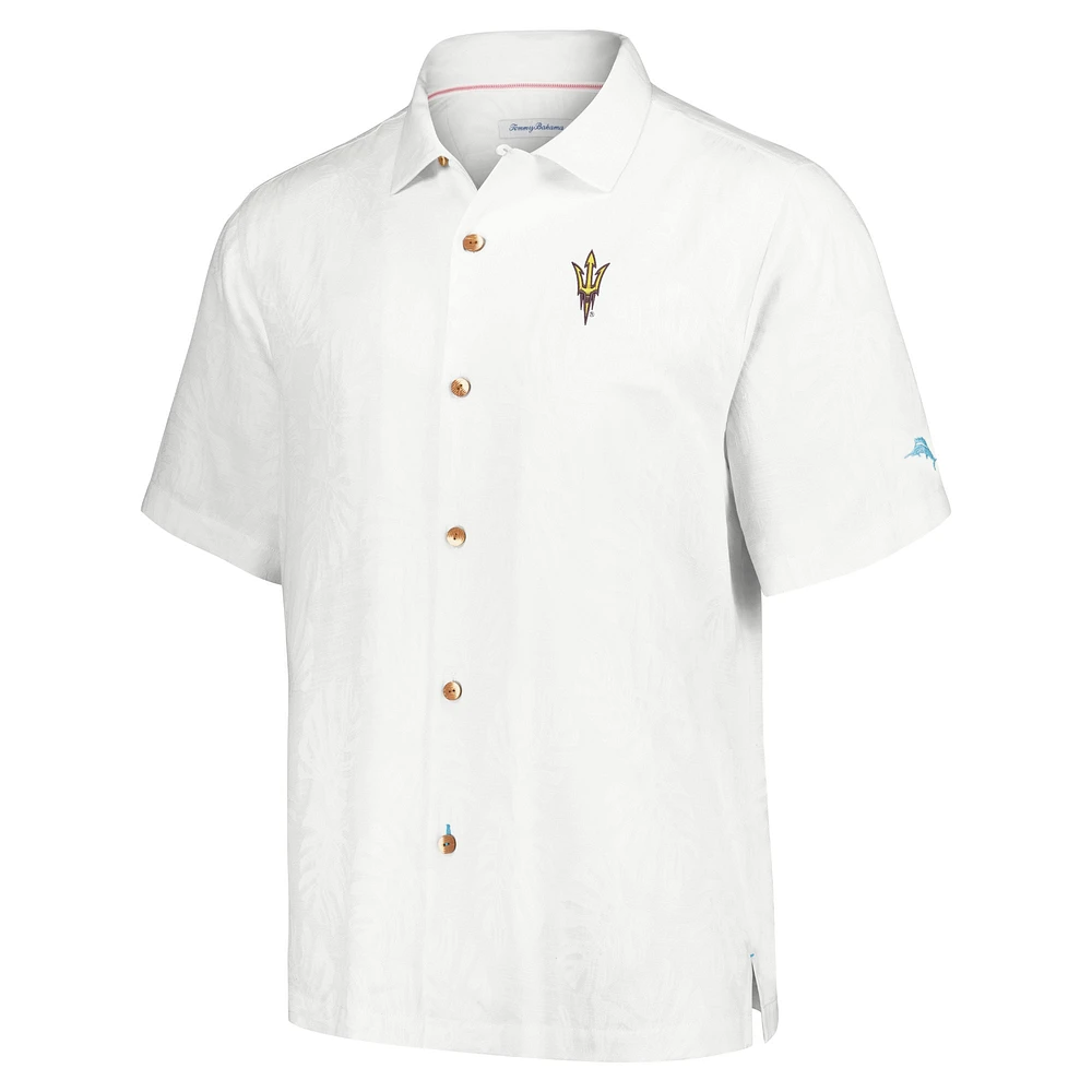 Men's Tommy Bahama White Arizona State Sun Devils Castaway Game Camp Button-Up Shirt